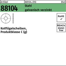 Kotflügelscheibe R 88104 10,5x30x1,5 Stahl galv.verz. 200 Stück