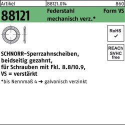 Sperrzahnscheibe R 88121 beids.gez. VS6x10x1 Federst. mech.verz. 1000St. SCHNORR