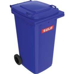 Müllgroßbehälter 240l HDPE blau fahrbar,n.EN 840 SULO