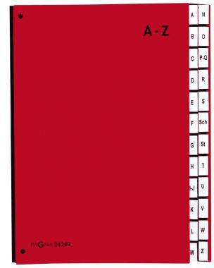 PAGNA Pultordner 24249-01 DIN A4 A-Z 24Fächer Polypropylen rt