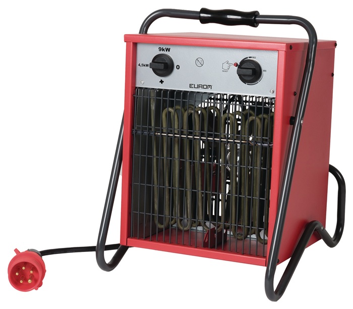 Elektroheizer 345 m³/h 0/4500/9000 W 16 A EUROM