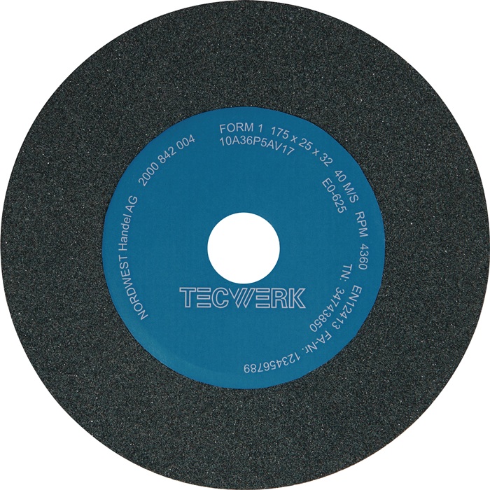 Schleifbockscheibe Ø200xB25x32mm 36 Form A NK,, TECWERK