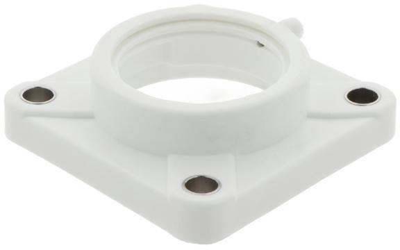 Flanschlagergehäuse TF204 -WHITE 47mm viereckig 1St./VE ZEN