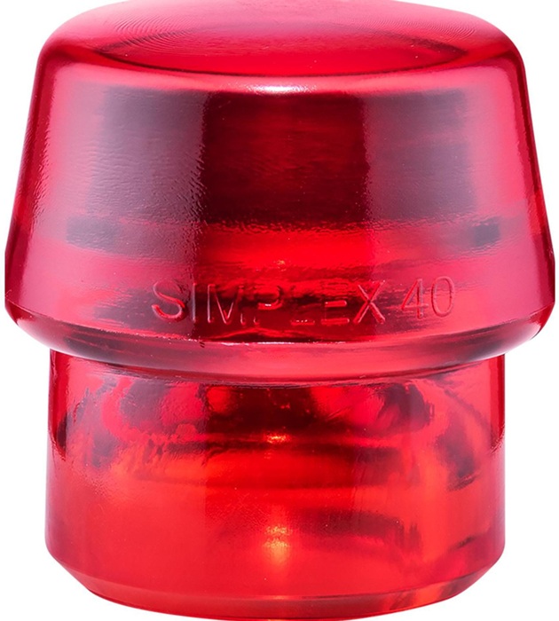 Schonhammerkopf SIMPLEX Kopf-Ø 40mm Plastik rot hart HALDER