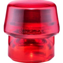 Schonhammerkopf SIMPLEX Kopf-Ø 40mm Plastik rot hart HALDER