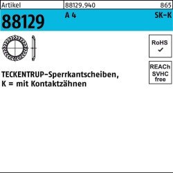 Sperrkantscheibe R 88129 K 12x24,25x1,6 A 4 500 Stück TECKENTRUP