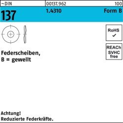 Federscheibe DIN 137 B 12 1.4310 500 Stück
