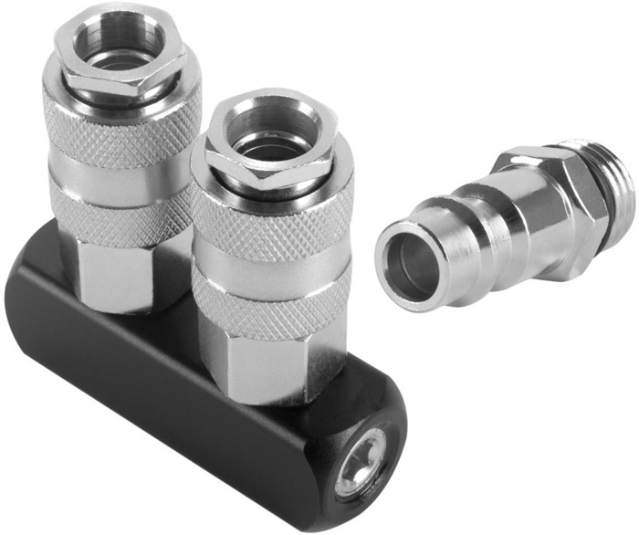 Druckluftverteiler 2-fach STAHLWERK