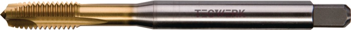 Maschinengewindebohrer DIN 371B M3x0,5mm HSS-Co TiN 6H TECWERK