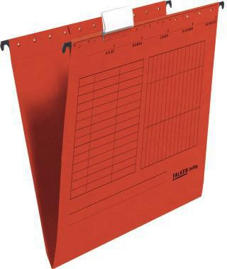 Falken Hängemappe 80002496 A4 seitlich offen Kraftkarton rot