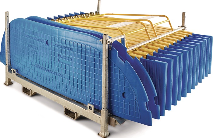 Grabenbrücken-Set 23/05 m.Endst. L.2300mm B.1800mm 44 t SMC/Metall/HDPE G.1052kg
