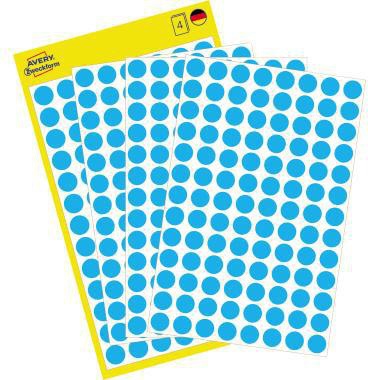 Avery Zweckform Markierungspunkt 3011 8mm blau 416 St./Pack.