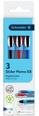 Schneider Kugelschreiber Slider Memo XB 150293 sortiert 3 St./Pack