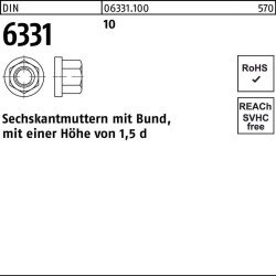 Sechskantmutter DIN 6331 Bund M24 SW 36 10 1 Stück