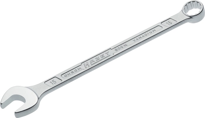 Ringmaulschlüssel 600N SW 15mm L.218mm Form A Spezialstahl HAZET