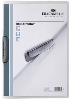 DURABLE Klemmmappe DURASWING 229037 DIN A4 transparent/graphit