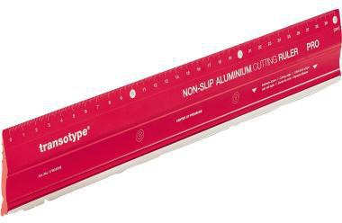 transotype Schneidelineal PRO 17803006 30x5cm Aluminium rot