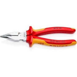 Spitzkombizange L.185mm pol.Mehrkomp.-Hülle verchr.VDE KNIPEX