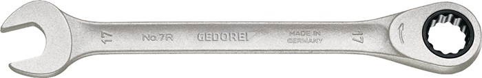 Maulringratschenschlüssel 7 R SW 15mm L.200mm ger.GEDORE