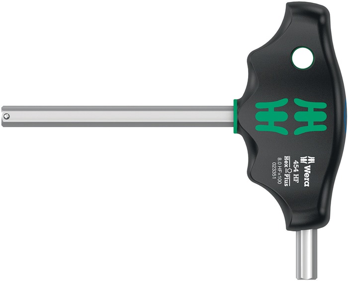 Sechskantschraubendreher 454 HF SW 8mm Klingenlänge 100mm Quergriff Hex-Plus