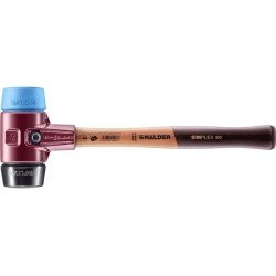 Schonhammer SIMPLEX L.405mm Kopf-D.60mm weich/mittelh.HO TPE-soft blau/Gu.schw.