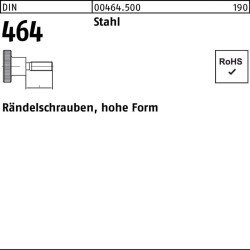 Rändelschraube DIN 464 hohe FormM5x 30 Stahl 25 Stück