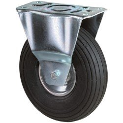 Luftrad D.260mm Trgf.130kg Bockrolle m.Platte Rillenprofil BS ROLLEN