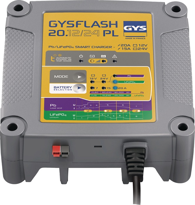 Batterieladegerät GYSFLASH 20.12/24 PL 12/24 V 12V:7/15/20 A/24V:7/15 A GYS