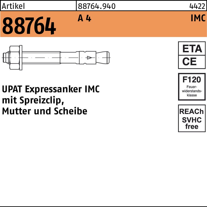 Expressanker R 88764 IMC 8/10/71 A 4 100 Stück UPAT