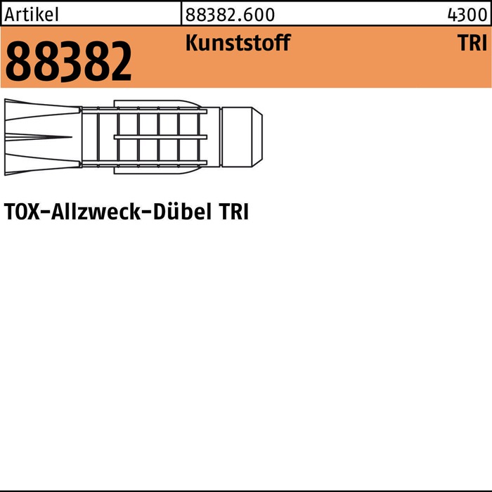 Dübel R 88382 FormTri 7x 36/6,0 Ku. 100 Stück TOX
