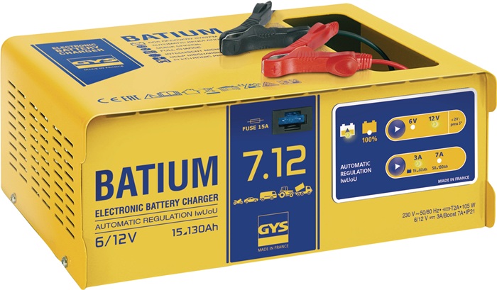 Batterieladegerät BATIUM 7-12 6/12 V effektiv:11/arithmetisch:3-7 A GYS