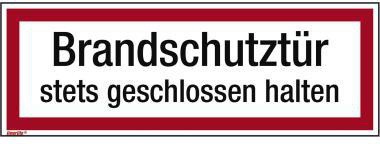 Hinweisschild Brandschutztür 297x105mm Folie