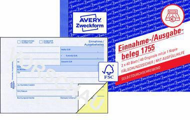 Avery Zweckform Ausgabebeleg 1755 DIN A6 SD 2x40Bl.