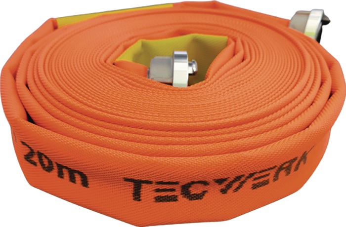 Bau-/Industrieschlauch ID 52mm L.20m leuchtorange Rl.TECWERK