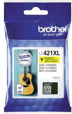 Brother Tintenpatrone LC421XLY 500Seiten gelb