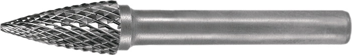 Frässtift SPG D.6mm Kopf-L.18mm Schaft-D.6mm HM Verz.Kreuz TECWERK