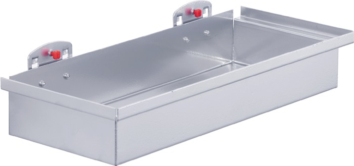 Ablagekasten H55xB320xT135mm alufarben f.Lochplatten RASTERPLAN
