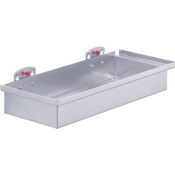 Ablagekasten H55xB320xT135mm alufarben f.Lochplatten RASTERPLAN
