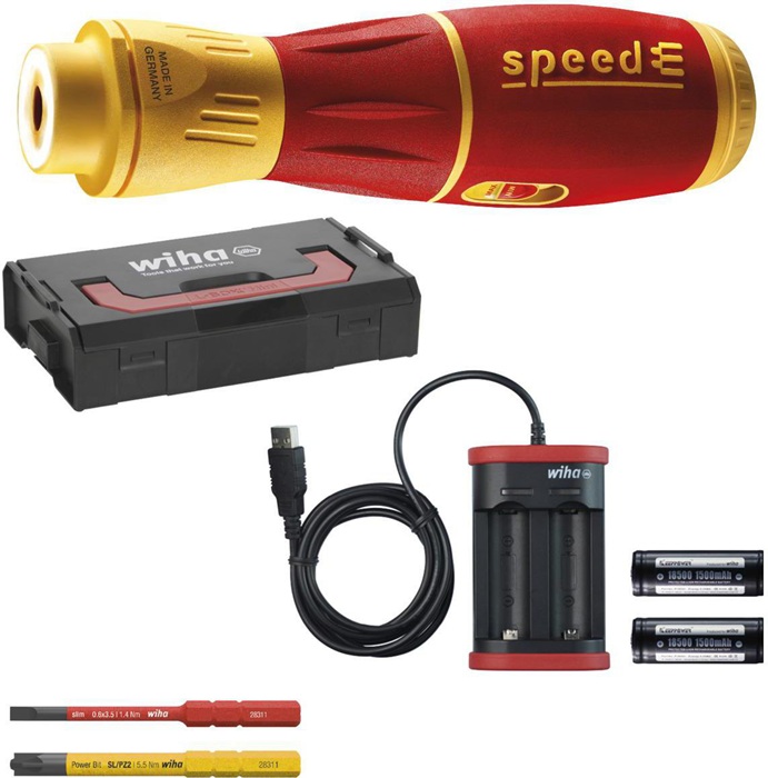 Schraubendreherset speedE® II electric 6-tlg.Akku Schlitz/(+/-Schlitz/PZD) WIHA