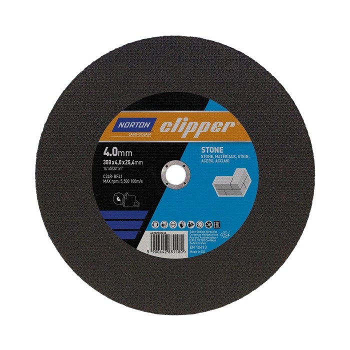 Trennscheibe D350x4,0mm Typ 41 STE Bohr.25,4mm NORTON CLIPPER