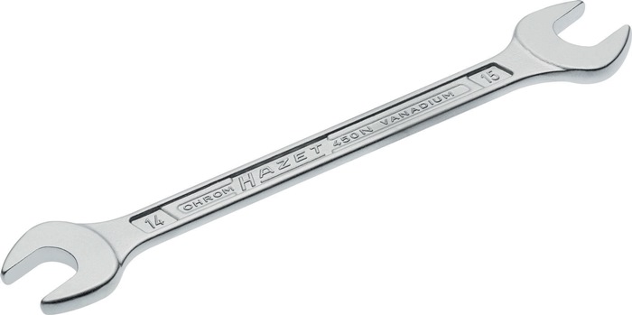 Doppelmaulschlüssel 450N 14x15mm L.187,8mm verchr.HAZET