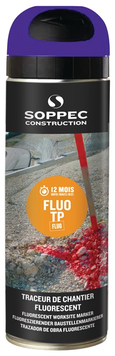 Baustellenmarkierspray FLUO TP neonblau 500ml Spraydose SOPPEC