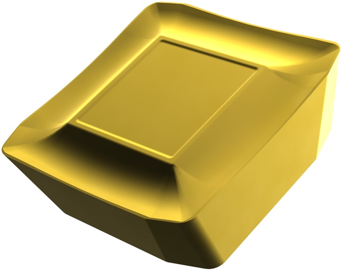 Fräswendeschneidplatte ISO SPKR 1203EDSR:M8340 Tiefe 9mm PVD beschichtet Gold