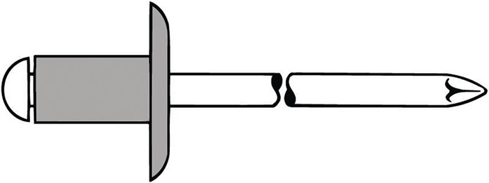 Blindniet Nietschaft dxl 5,0x12,0mm K14 Alu/Stahl 250 St.GESIPA