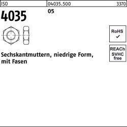 Sechskantmutter ISO 4035 niedrig Fasen M14 5 100 Stück