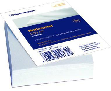 Soennecken Zettelboxeinlage 1147 DIN A7 blanko 200 Bl./Pack.