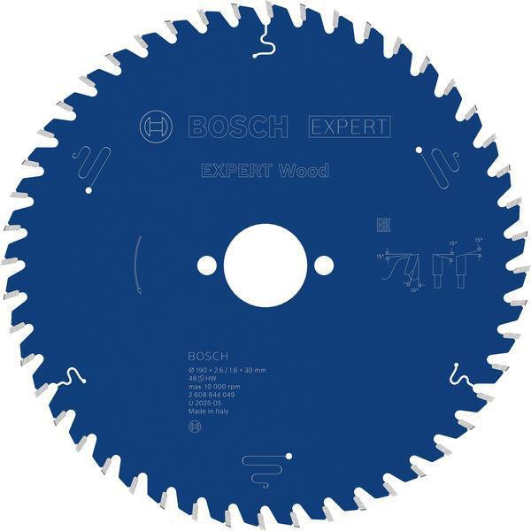 Kreissägeblatt Expert Wood AD 190mm Z.48 WZ Bohr.30mm Schnitt-B.2,6mm