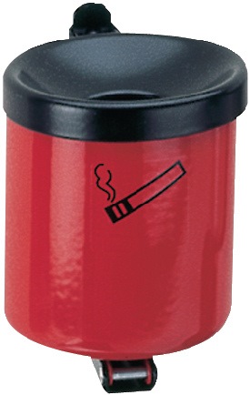 Wandascher Ø90xH100mm rot m.Kippvorrichtung TKG