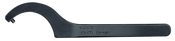Hakenschlüssel m.Zapfen DIN 1810 B f.Muttern-Außen-Ø 52-55mm Zapfen-Ø 5,0mm