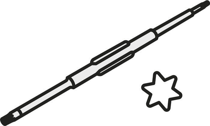 Torx-Klinge ISO D-T07/T15 Bruttogewicht 18,9g PRAMET